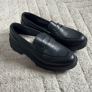 a new day Black Chunky Penny Loafers for Women